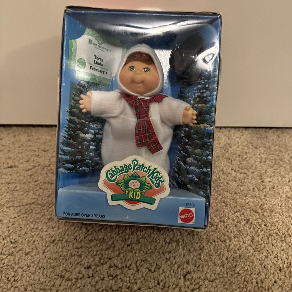 Vintage Cabbage Patch Kids NIB Mini Snowman Doll